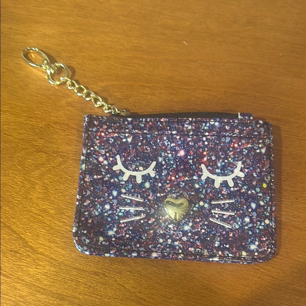 Cat Face Glitter Coin Purse